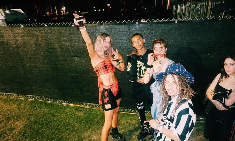 A picture of Odessa A'zion in her high school prom with Jaden Smith.